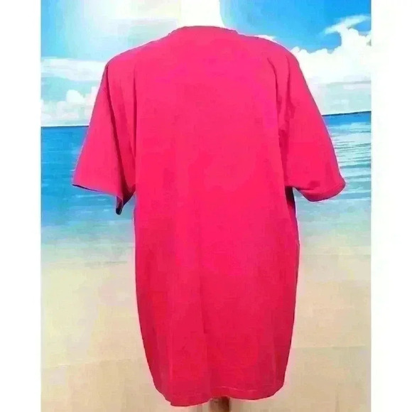 KAVIO! DESIGNS Woman PINK TUNIC Top SUNBURST Beaded Accent front STRETCH size 2x - Picture 3 of 5